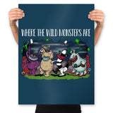 Wild Monsters - Prints Posters RIPT Apparel 18x24 / Indigo