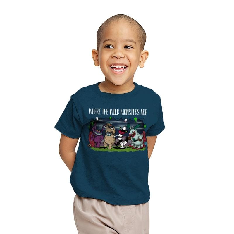 Wild Monsters - Youth T-Shirts RIPT Apparel X-small / Indigo