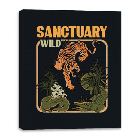 Wild Sanctuary - Canvas Wraps Canvas Wraps RIPT Apparel 16x20 / Black