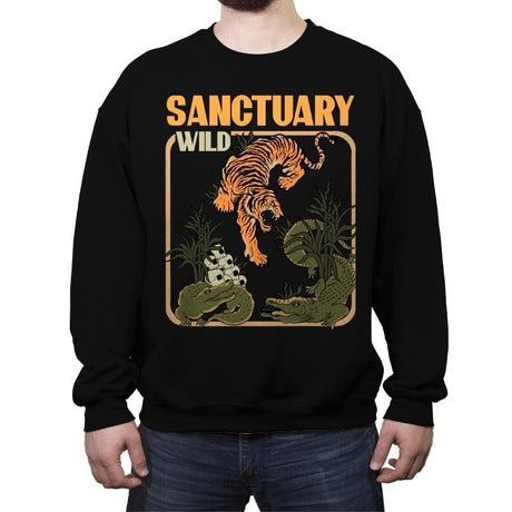 Wild Sanctuary - Crew Neck Sweatshirt Crew Neck Sweatshirt RIPT Apparel Small / Black