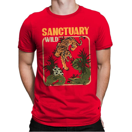 Wild Sanctuary - Mens Premium T-Shirts RIPT Apparel Small / Red