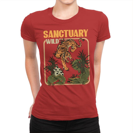 Wild Sanctuary - Womens Premium T-Shirts RIPT Apparel Small / Red