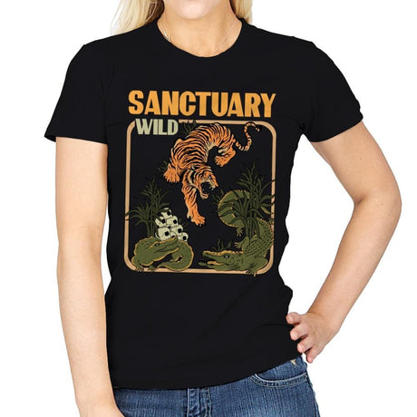 Wild Sanctuary - Womens T-Shirts RIPT Apparel Small / Black