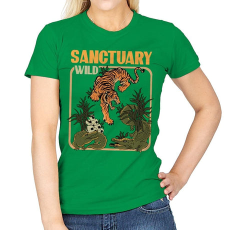Wild Sanctuary - Womens T-Shirts RIPT Apparel Small / Irish Green