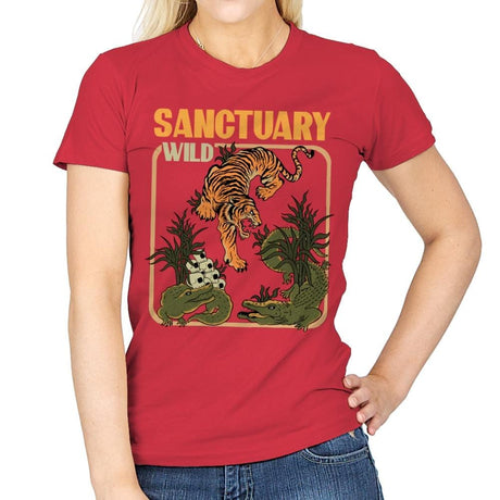 Wild Sanctuary - Womens T-Shirts RIPT Apparel Small / Red
