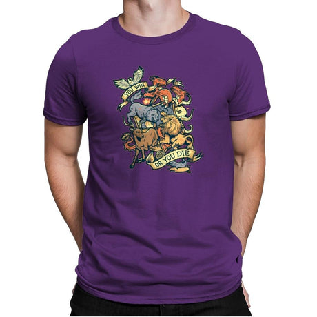 Win or Die - Game of Shirts - Mens Premium T-Shirts RIPT Apparel Small / Purple Rush