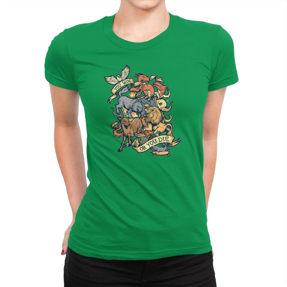 Win or Die - Game of Shirts - Womens Premium T-Shirts RIPT Apparel Small / Kelly Green