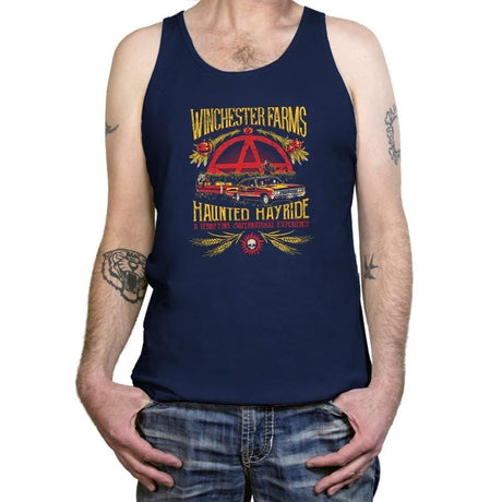 Winchester Farms Haunted Hay Ride Exclusive - Tanktop Tanktop RIPT Apparel X-Small / Navy