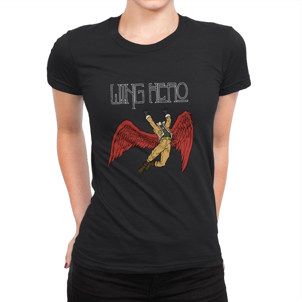 Wing Hero - Womens Premium T-Shirts RIPT Apparel Small / Black
