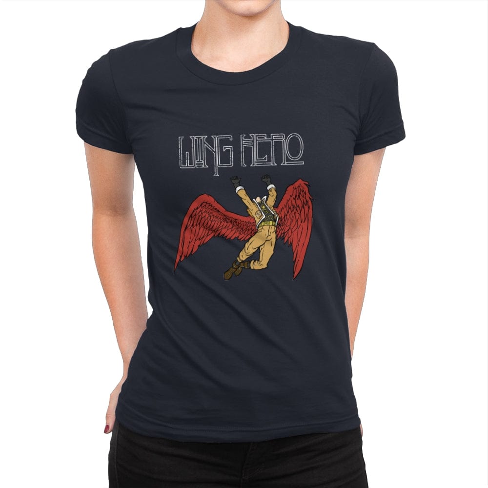 Wing Hero - Womens Premium T-Shirts RIPT Apparel Small / Midnight Navy