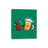 Wings and Beer - Canvas Wraps Canvas Wraps RIPT Apparel 8x10 / Kelly