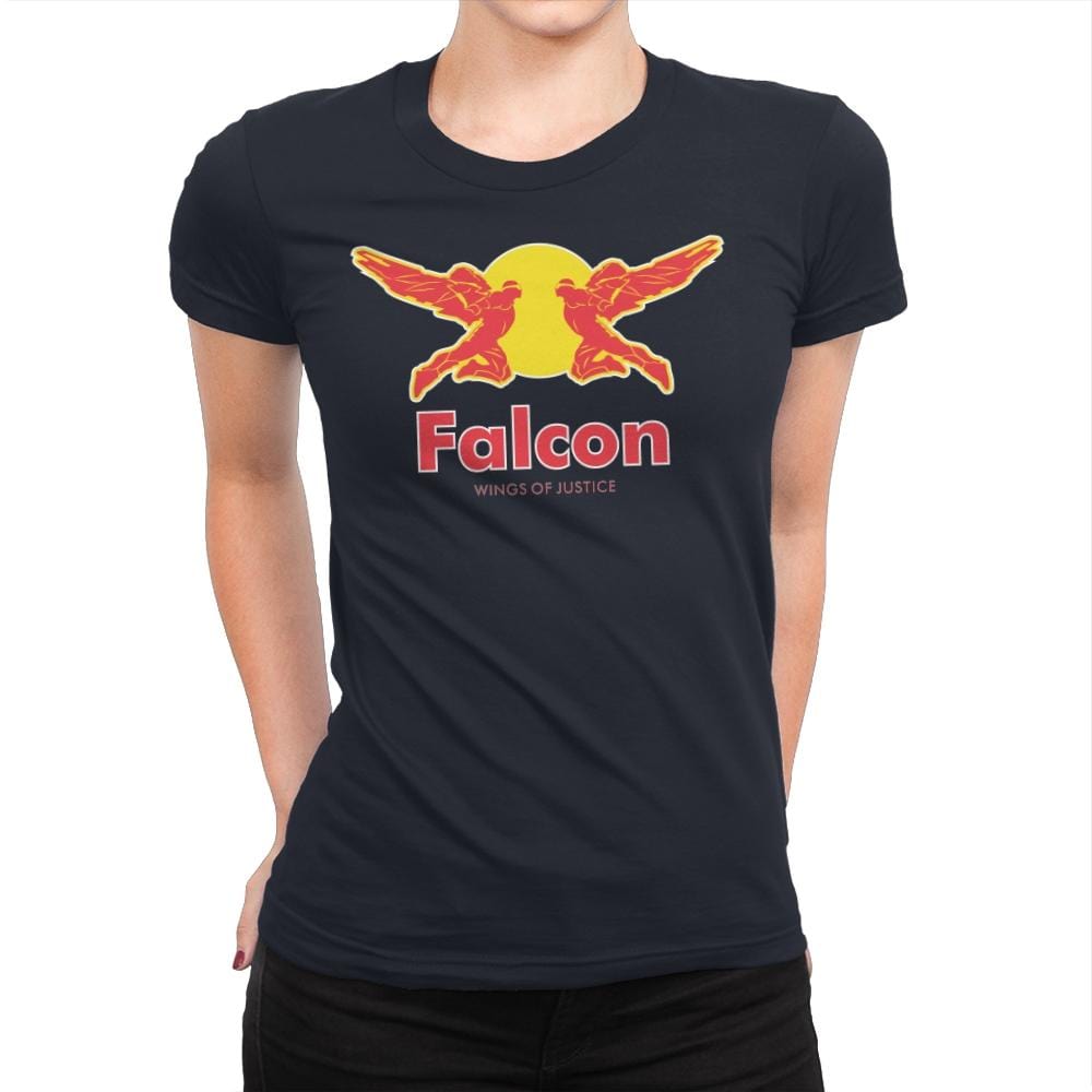 Wings Of Justice - Womens Premium T-Shirts RIPT Apparel Small / Midnight Navy