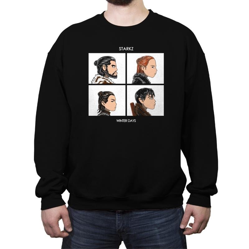 Winter Days - Crew Neck Sweatshirt Crew Neck Sweatshirt RIPT Apparel Small / Black