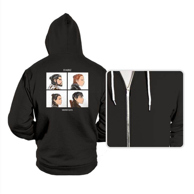 Winter Days - Hoodies Hoodies RIPT Apparel Small / Black