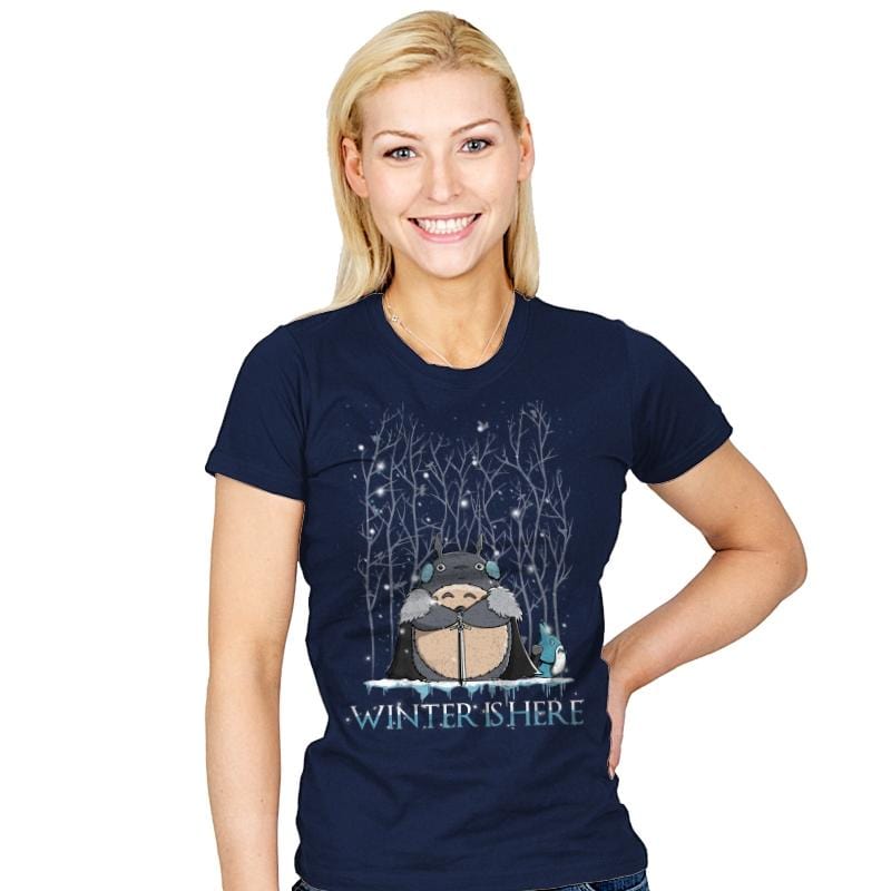Winter's here - Womens T-Shirts RIPT Apparel Small / Navy