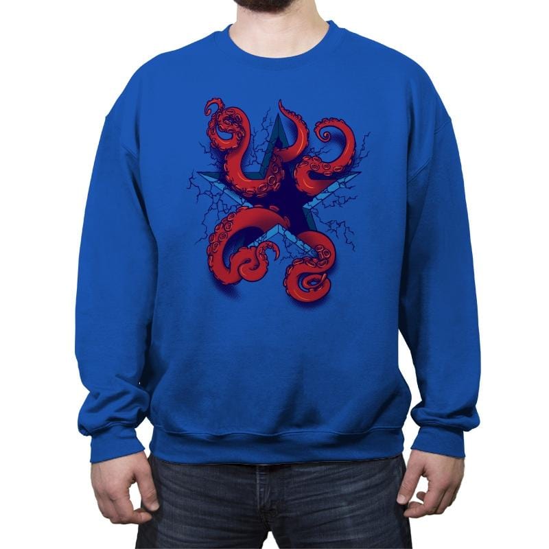 Winter Star - Crew Neck Sweatshirt Crew Neck Sweatshirt RIPT Apparel Small / Royal