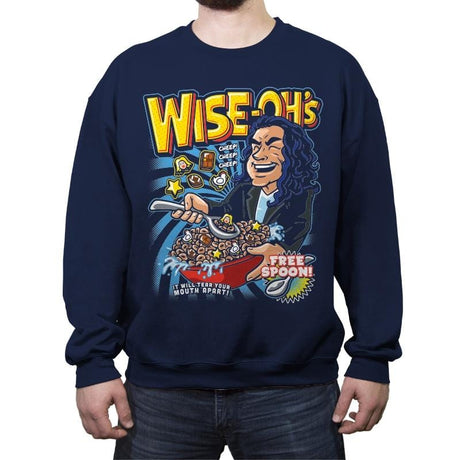 Wise-Oh's - Crew Neck Sweatshirt Crew Neck Sweatshirt RIPT Apparel Small / Navy