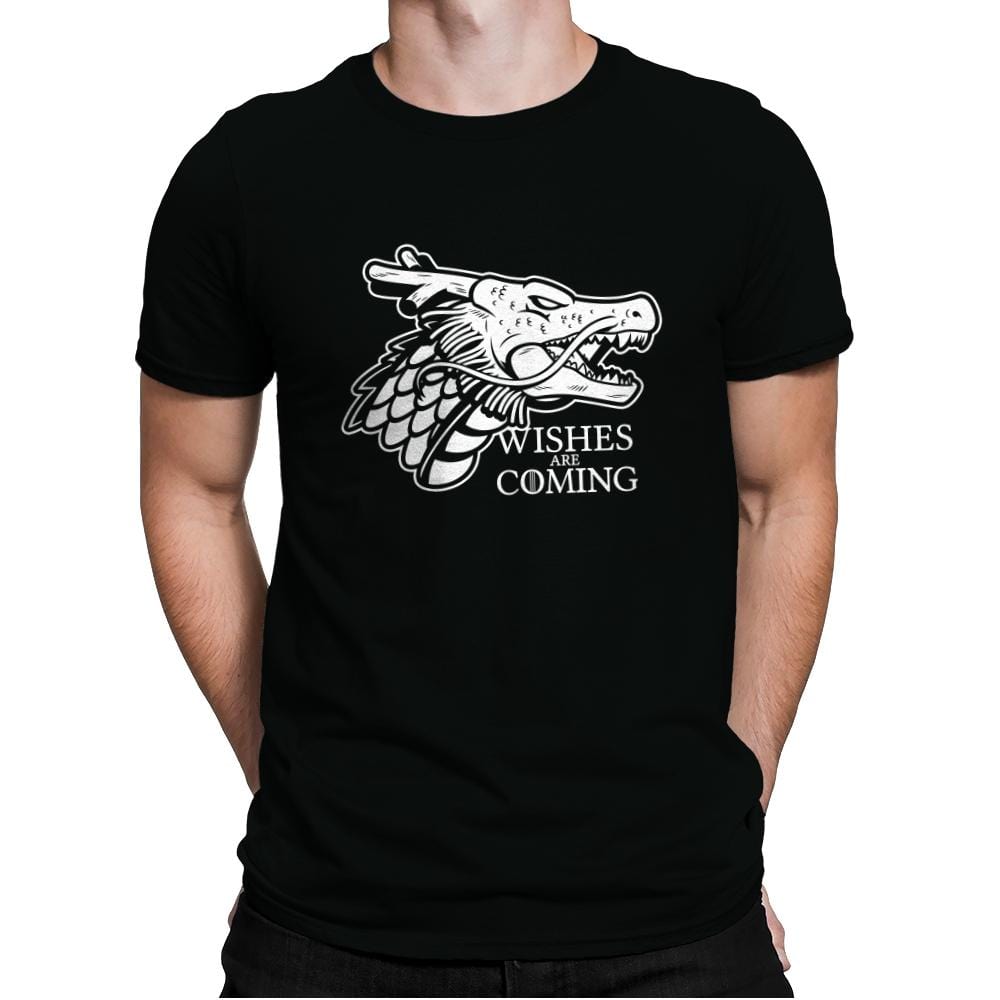 Wishes are Coming - Mens Premium T-Shirts RIPT Apparel Small / Black