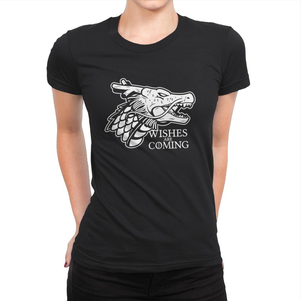 Wishes are Coming - Womens Premium T-Shirts RIPT Apparel Small / Black