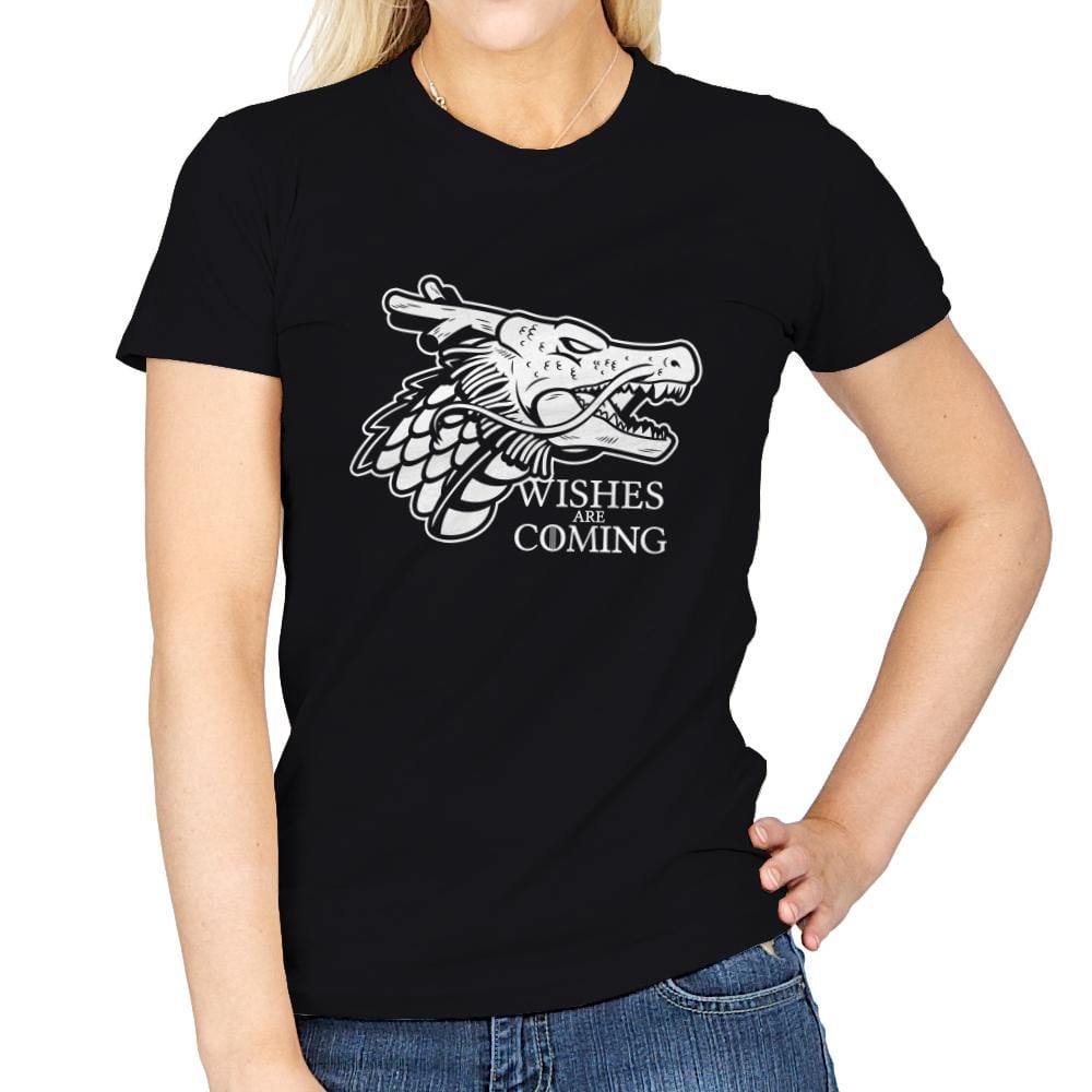 Wishes are Coming - Womens T-Shirts RIPT Apparel Small / Black