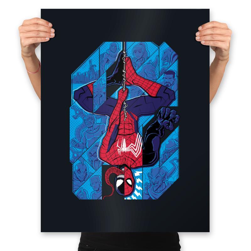 With Great Power Tiles - Prints Posters RIPT Apparel 18x24 / Black