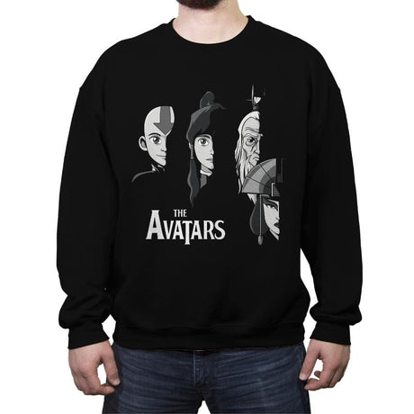 With the Avatars - Crew Neck Sweatshirt Crew Neck Sweatshirt RIPT Apparel Small / Black