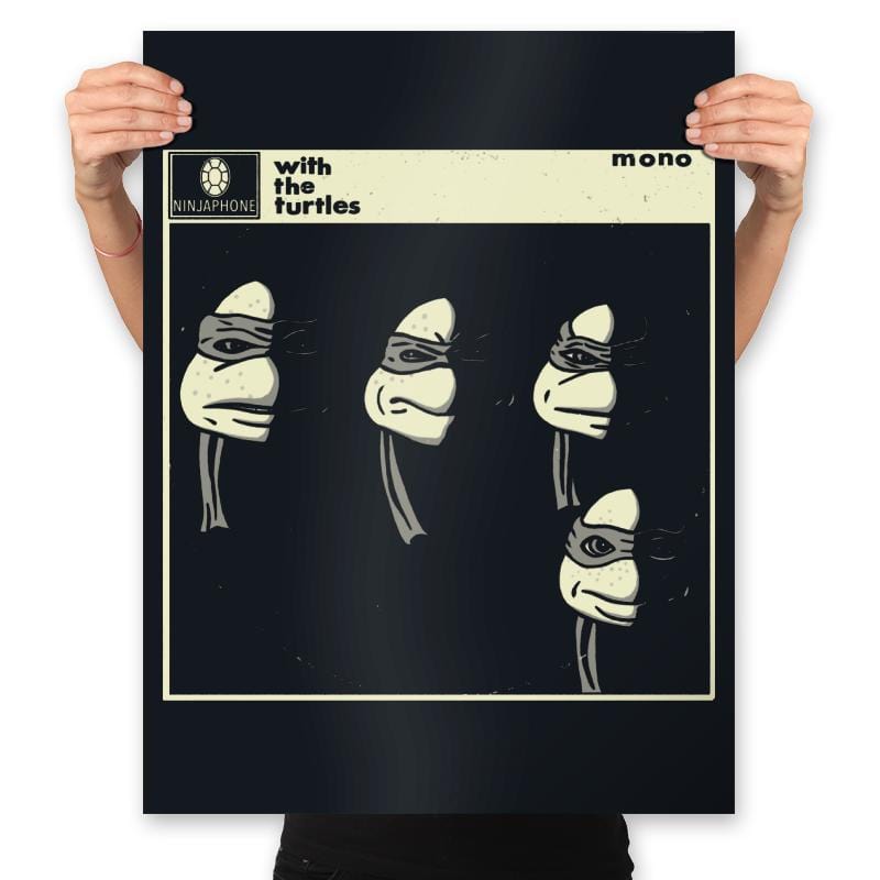 With the Turtles - Prints Posters RIPT Apparel 18x24 / Black