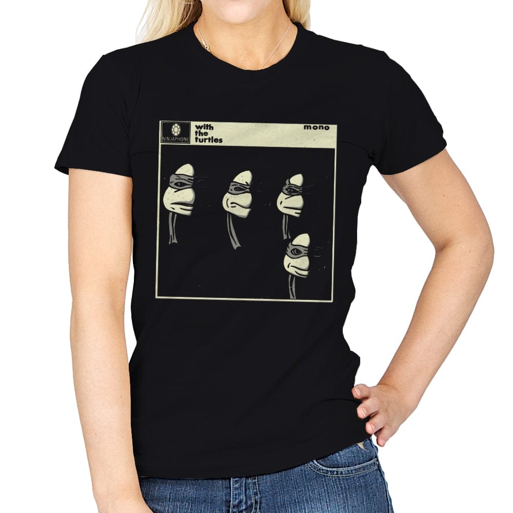 With the Turtles - Womens T-Shirts RIPT Apparel Small / Black