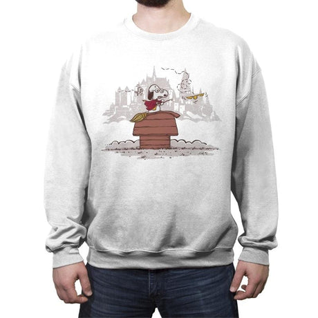 Wizarding Ace - Crew Neck Sweatshirt Crew Neck Sweatshirt RIPT Apparel Small / White