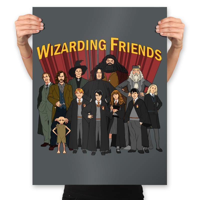 Wizarding Friends - Prints Posters RIPT Apparel 18x24 / Charcoal