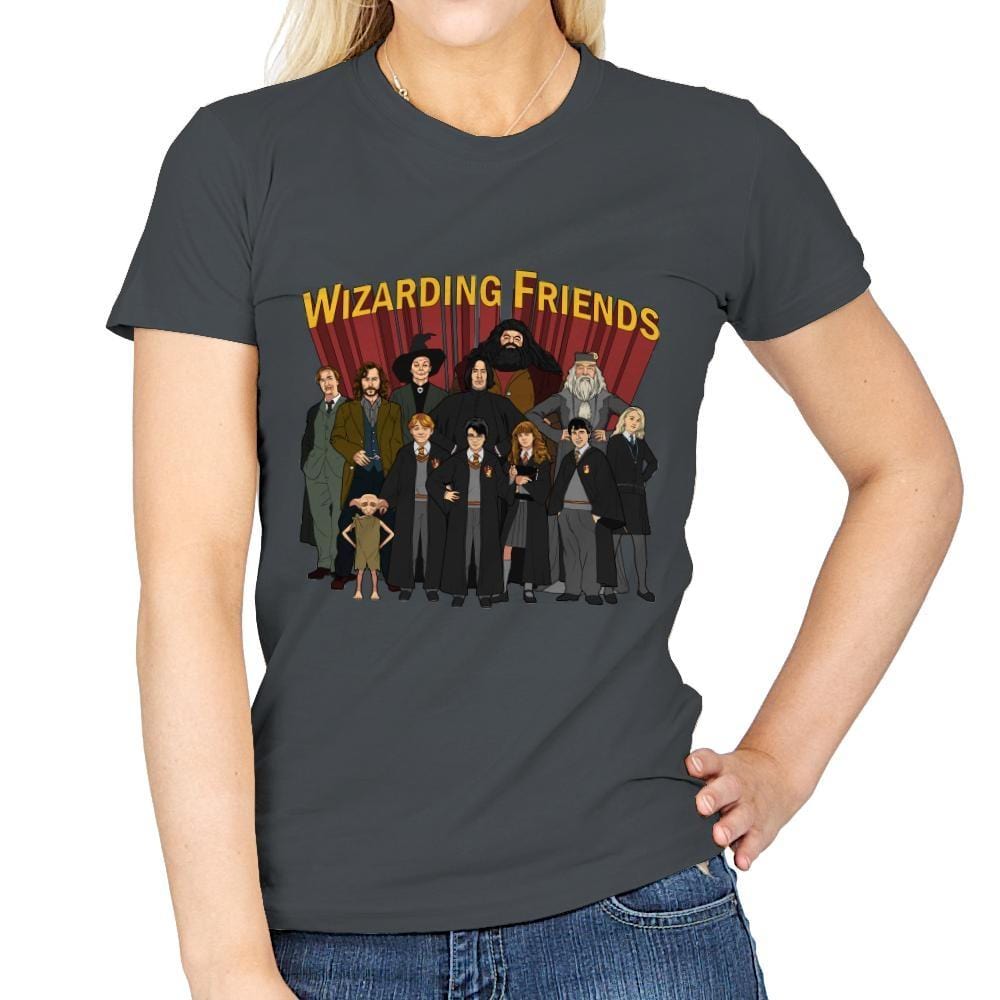 Wizarding Friends - Womens T-Shirts RIPT Apparel Small / Charcoal