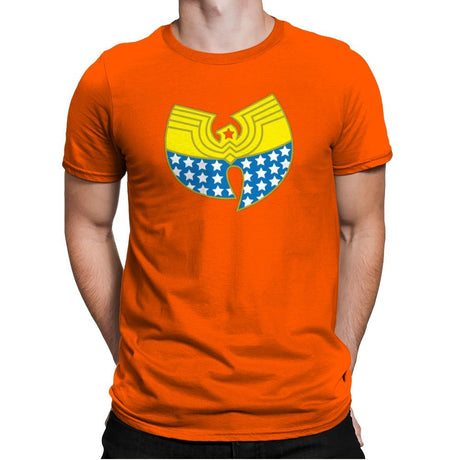 Woman Clan Exclusive - Wonderful Justice - Mens Premium T-Shirts RIPT Apparel Small / Classic Orange