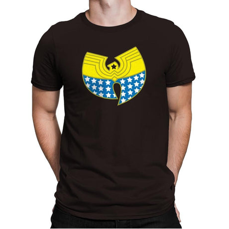 Woman Clan Exclusive - Wonderful Justice - Mens Premium T-Shirts RIPT Apparel Small / Dark Chocolate