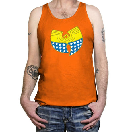 Woman Clan Exclusive - Wonderful Justice - Tanktop Tanktop RIPT Apparel X-Small / Neon Orange