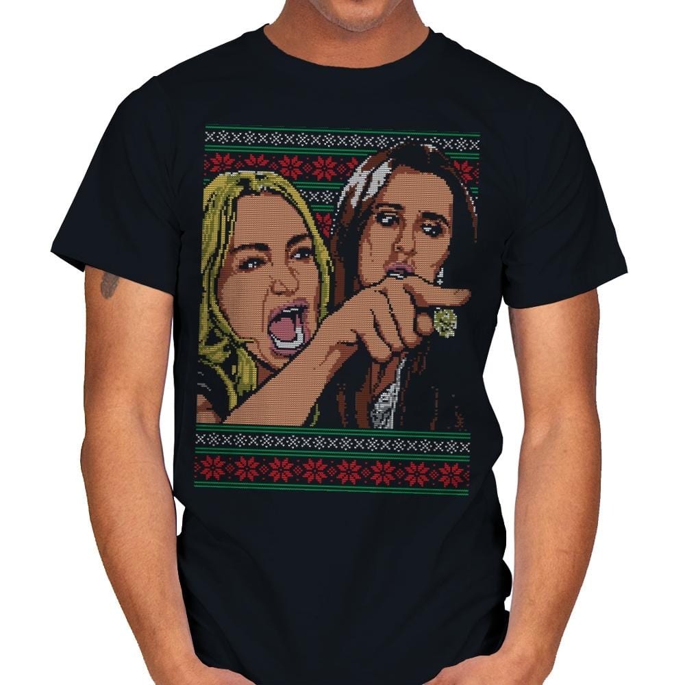 Woman Yelling At Cat Part 1 - Mens T-Shirts RIPT Apparel Small / Black