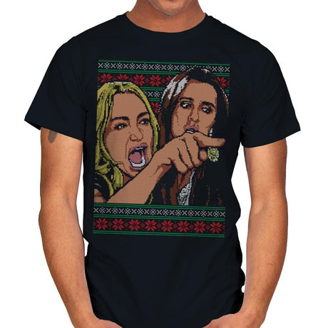 Woman Yelling At Cat Part 1 - Mens T-Shirts RIPT Apparel Small / Black