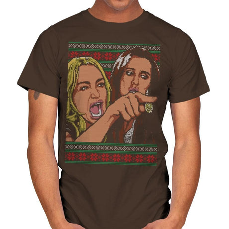 Woman Yelling At Cat Part 1 - Mens T-Shirts RIPT Apparel Small / Dark Chocolate