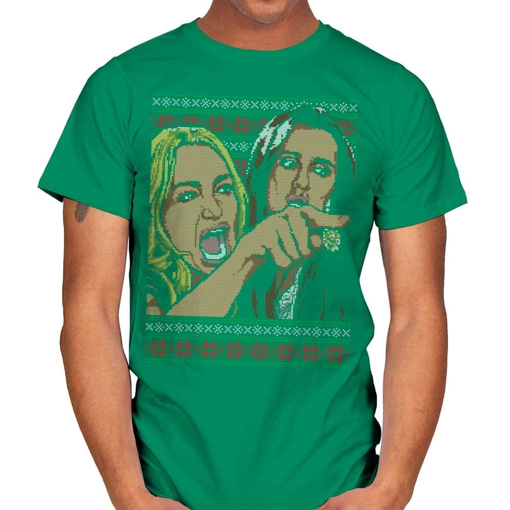 Woman Yelling At Cat Part 1 - Mens T-Shirts RIPT Apparel Small / Kelly Green