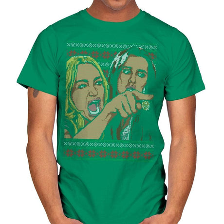 Woman Yelling At Cat Part 1 - Mens T-Shirts RIPT Apparel Small / Kelly Green
