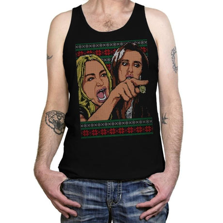 Woman Yelling At Cat Part 1 - Tanktop Tanktop RIPT Apparel X-Small / Black