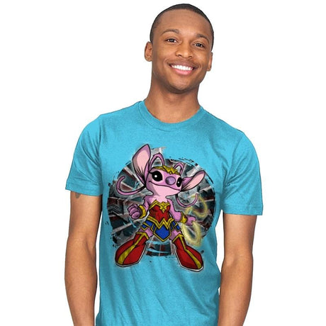 Wonder Angel - Mens T-Shirts RIPT Apparel Small / Aqua