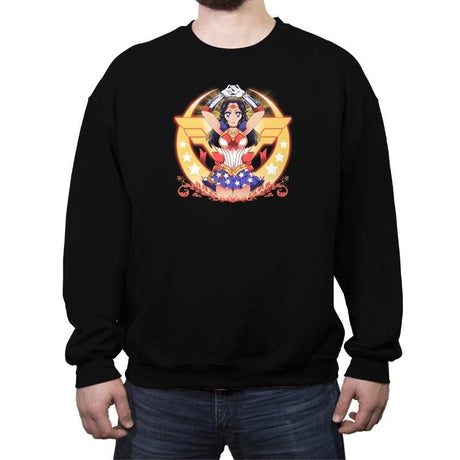 Wonder Moon  - Crew Neck Sweatshirt Crew Neck Sweatshirt RIPT Apparel