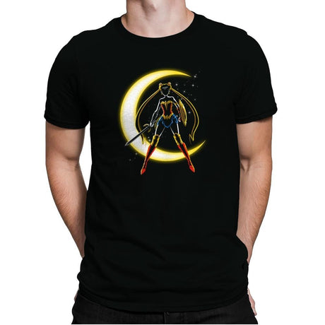 Wonder Moon  Exclusive - Mens Premium T-Shirts RIPT Apparel Small / Black