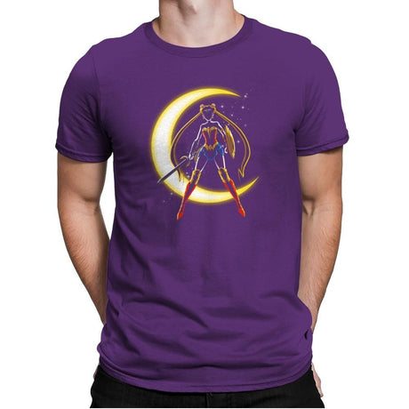 Wonder Moon  Exclusive - Mens Premium T-Shirts RIPT Apparel Small / Purple Rush