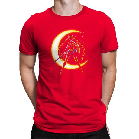 Wonder Moon  Exclusive - Mens Premium T-Shirts RIPT Apparel Small / Red