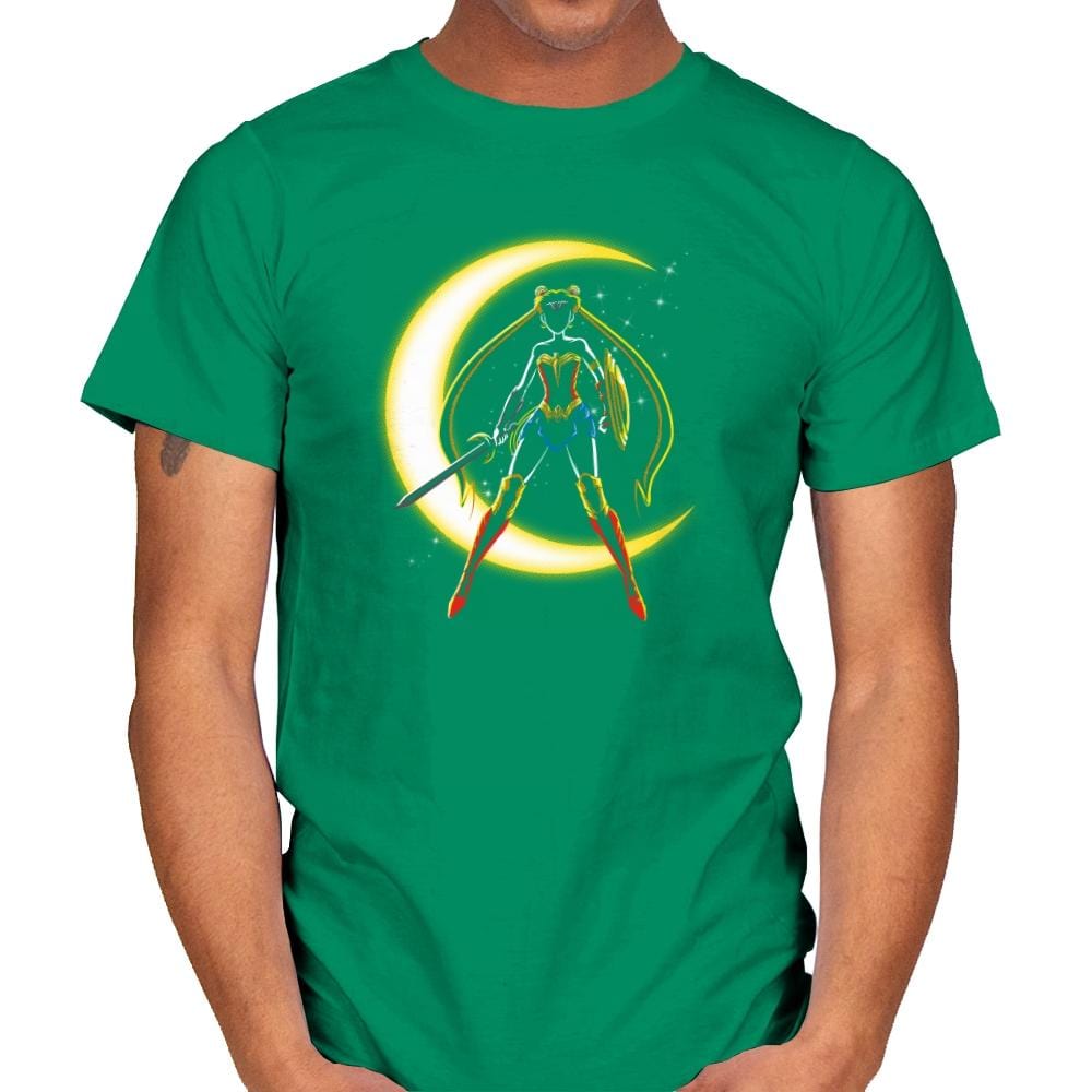 Wonder Moon  Exclusive - Mens T-Shirts RIPT Apparel Small / Kelly Green