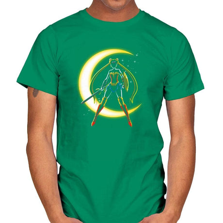 Wonder Moon  Exclusive - Mens T-Shirts RIPT Apparel Small / Kelly Green