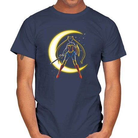 Wonder Moon  Exclusive - Mens T-Shirts RIPT Apparel Small / Navy