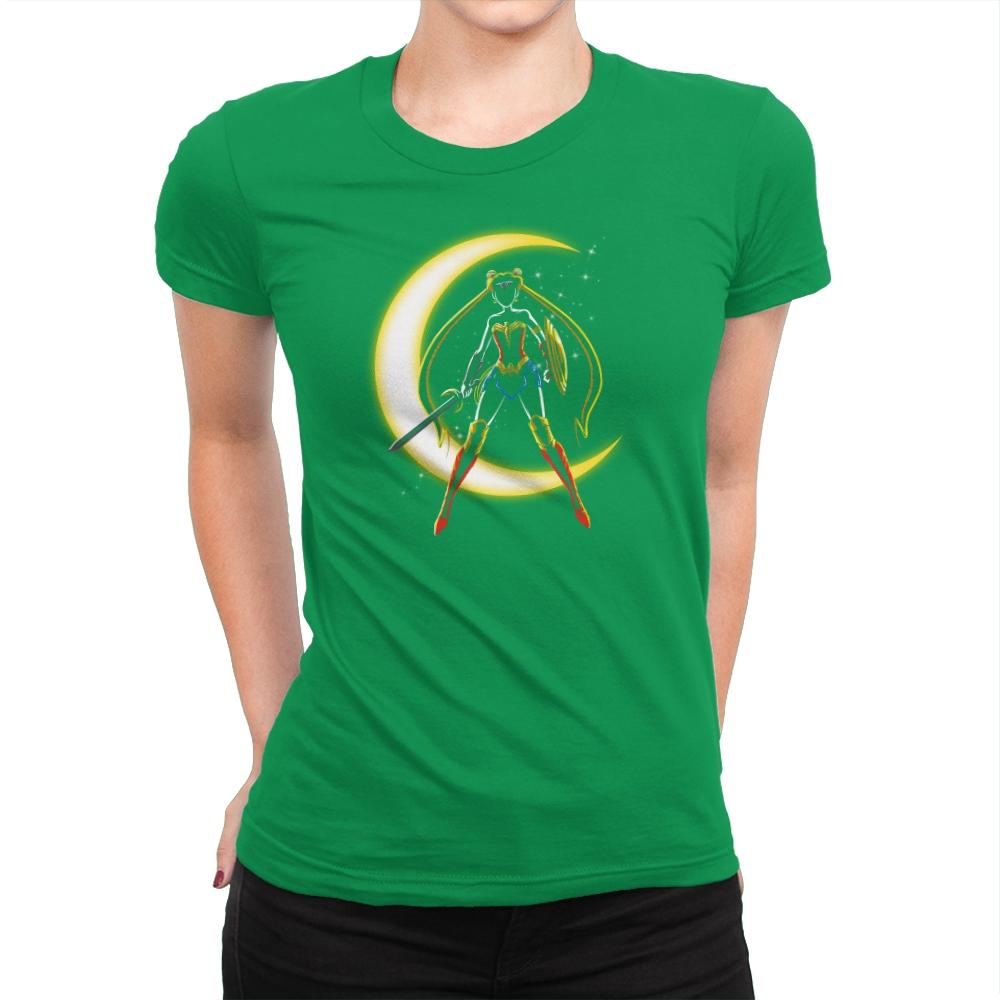 Wonder Moon  Exclusive - Womens Premium T-Shirts RIPT Apparel Small / Kelly Green