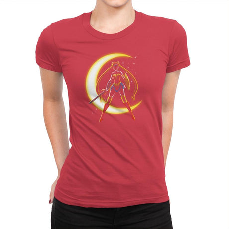 Wonder Moon  Exclusive - Womens Premium T-Shirts RIPT Apparel Small / Red